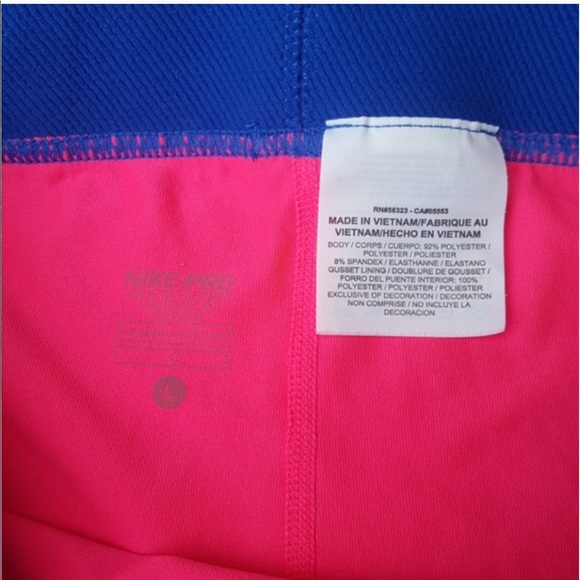 Nike Pro Pink Spandex with Blue Band - Picture 3 of 4